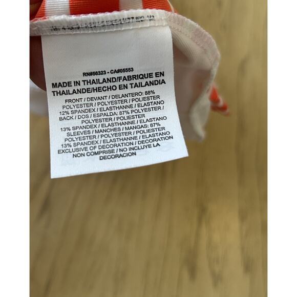 Nike Golf Polo Womens L Orange Striped Retro Tennis Preppy Casual Comfy Sporty - Picture 10 of 13